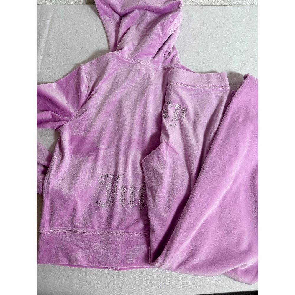 Juicy Couture Tracksuit Set Small Purple New Velour Rhinestone Logo Y2K 2pc